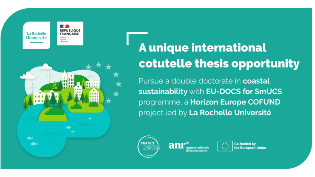 La Rochelle Université Rekrut 12 Kandidat Doktor dalam rangka “EU-DOCS for SmUCS”