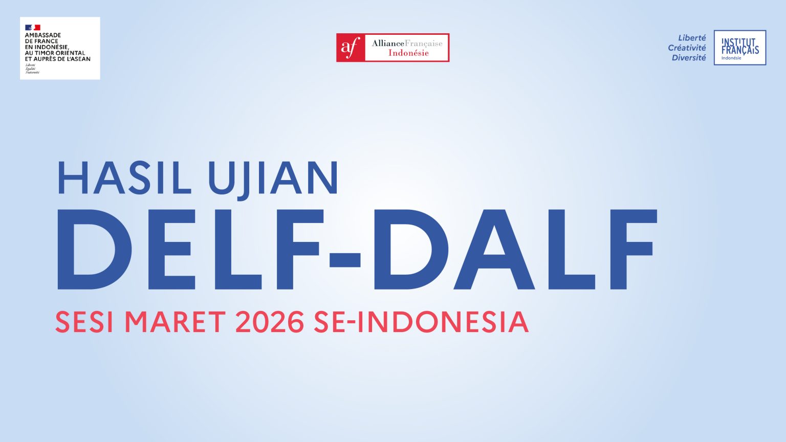 Hasil Ujian DELF–DALF Sesi Maret 2026